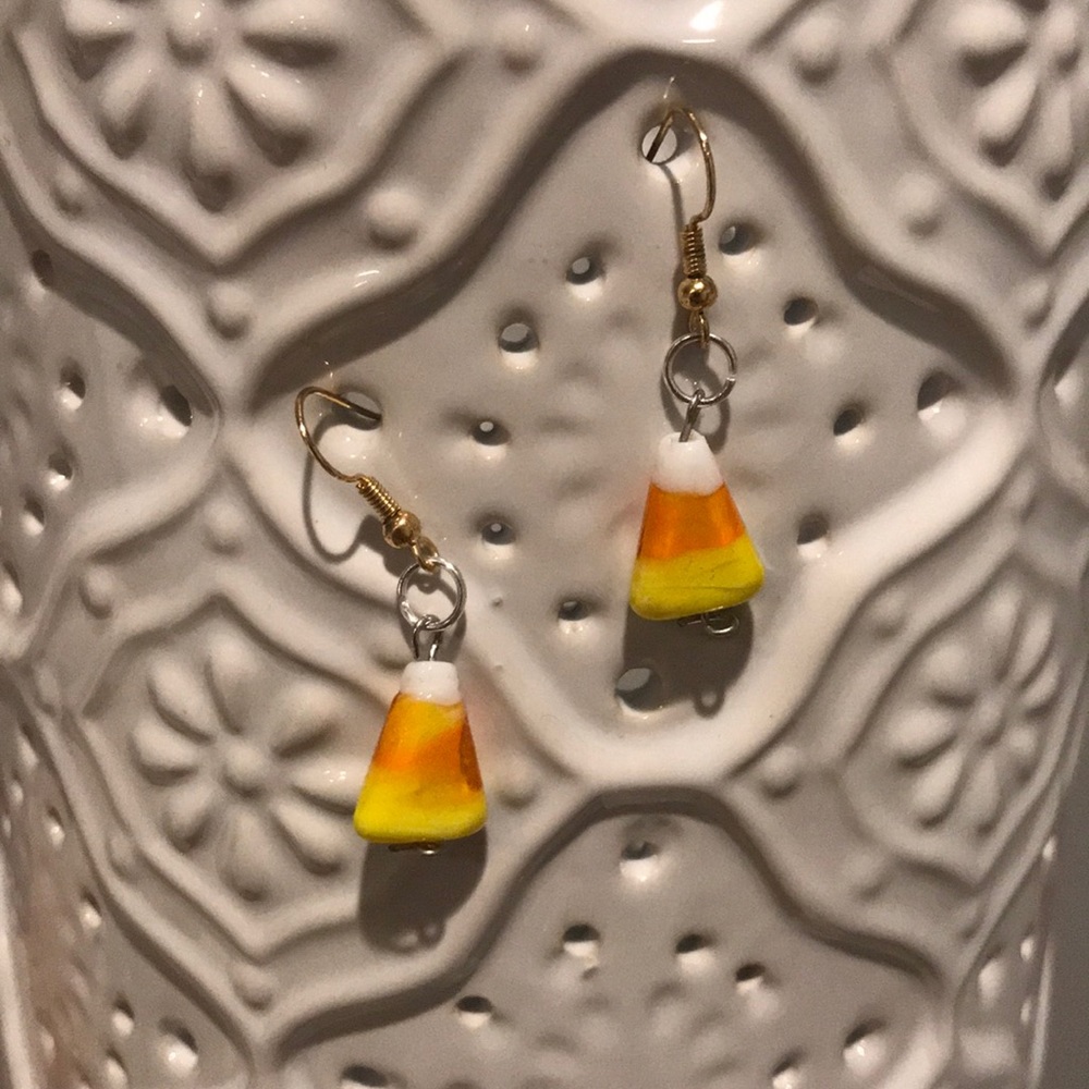 super cute candy corn earrings